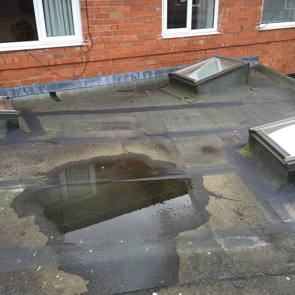 Flat Roof That Has Been Repaired