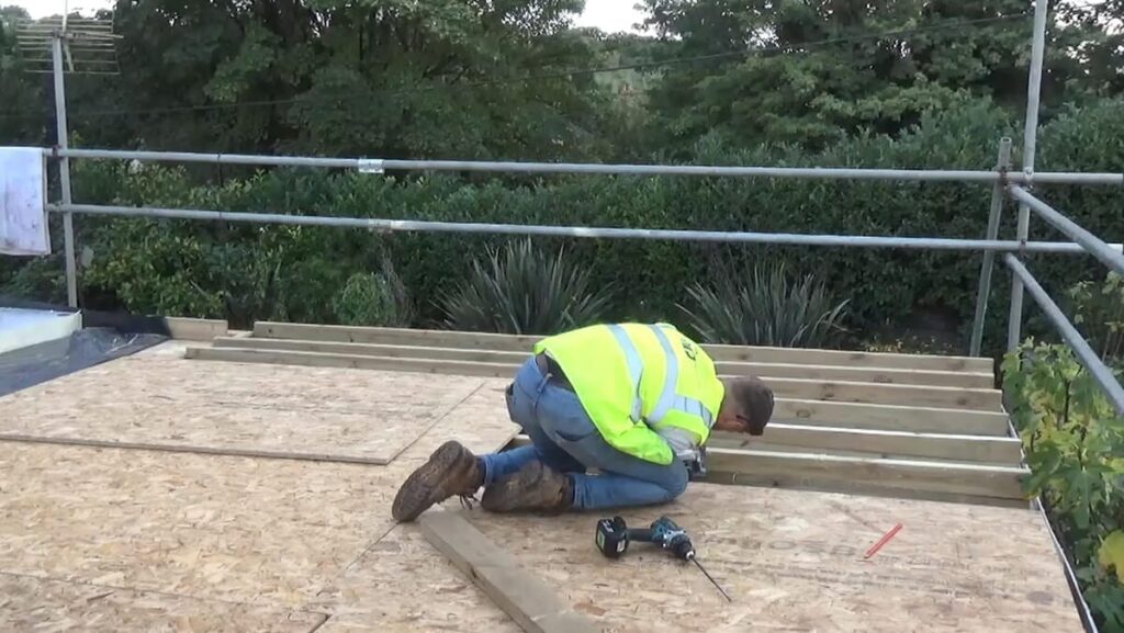 Flat Roof Being Replaced